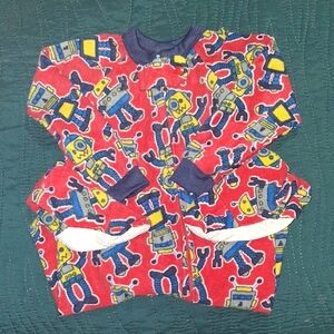 2 Sets Of Robot Print Pajamas